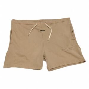 Essentials Tan Flat Front Men Shorts